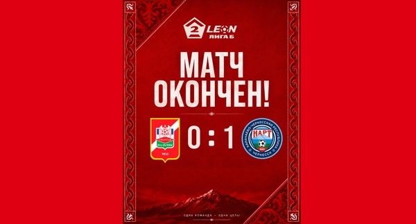 22 тур LEON - Вторая лига Б 2026 «Спартак-Нальчик» 0:1 «Нарт» Черкесск