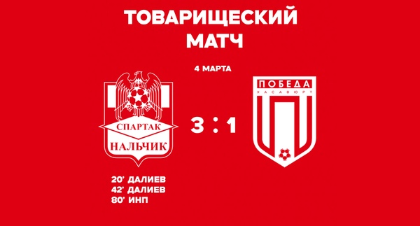 Товарищеский матч «Спартак-Нальчик» 3 - 1 «Победа» Хасавюрт